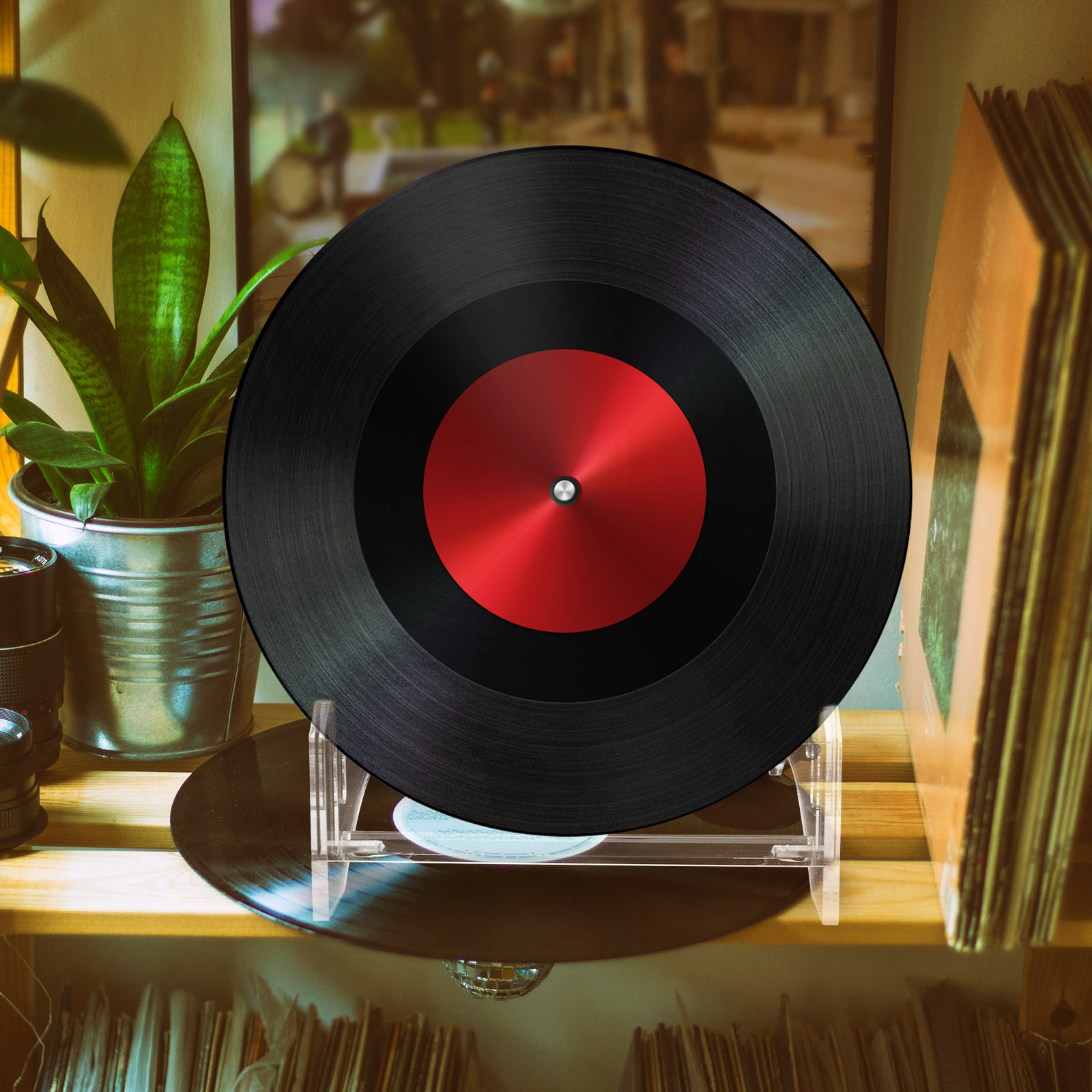Tiered Acrylic Record Display  - огляд і ціна Magazine Holder Rack