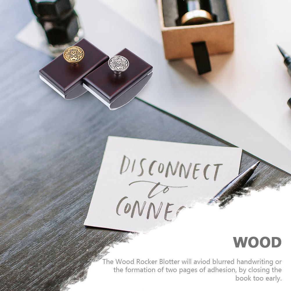 2Pcs Wood Rocker Blotter Absor - огляд і ціна Ink Blotter Paper