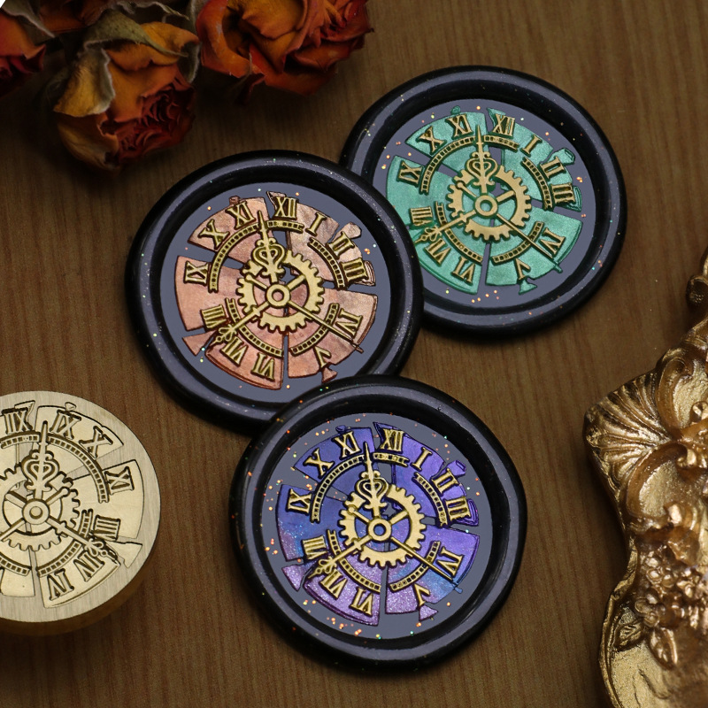 Retro Clock Wax Stamp Bear Rab - огляд і ціна Wax Seal Stamp Set